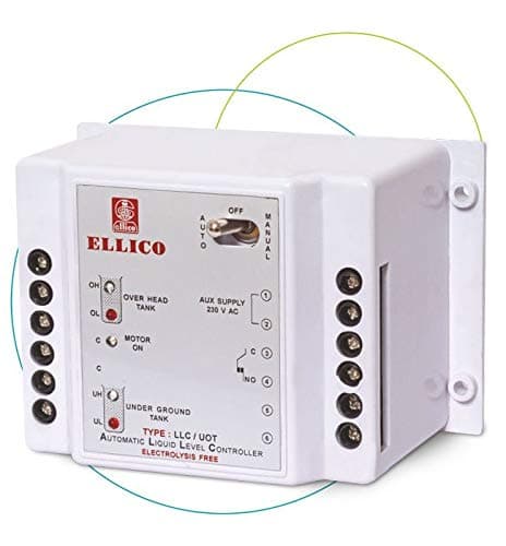 Plastic Fully Automatic Water Level Controller And Indicator With Free Of 3 Sensors (White)