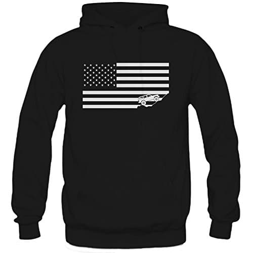 pinnTee Jeep Cherokee XJ USA Flag Hoodie