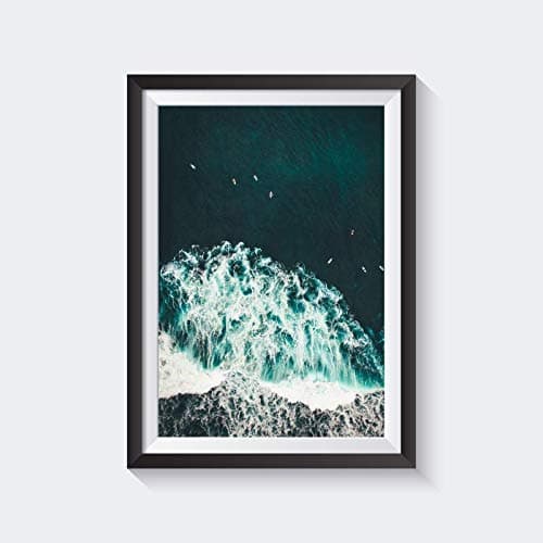 IMPOSTER Framed Aerial Ocean and Beach Photography Posters Collection | Beautiful Posters for Home, Office, Café, Restaurants, Clubs etc