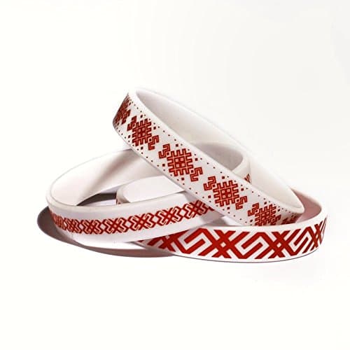 UkrEcoGoods Set of 3 Patriotic Belarus Bracelets Souvenir Wristbands with Unique Historic National Design