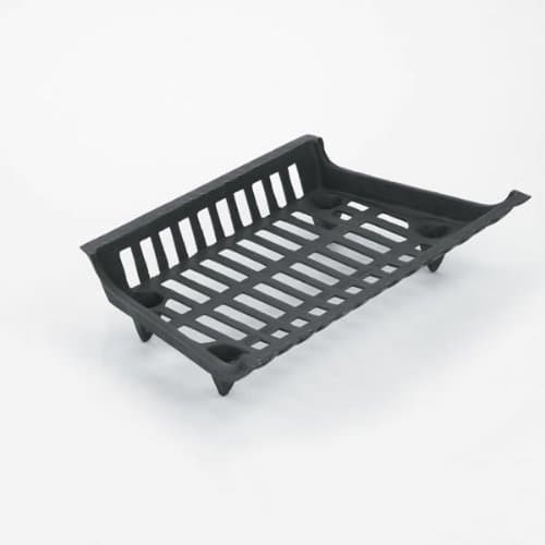 Copperfield 61302 23 Inch One Piece Cast Iron Grate, 23 Inch Front x 18 Inch Back x 12 Inch Deep, Leg Height 2 1/8 Inch, 19lbs