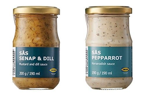 IKEA SAS SENAP & DILL Sauce for salmon and SÅS PEPPARROT Horseradish sauce