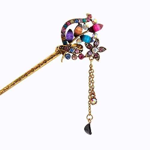YABINA Fashion Hair Decor Peacock Chinese Traditional Style Women Girls Hair Stick Hairpin Hair Making Accessory