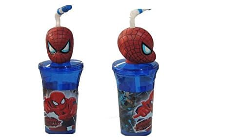 Spiderman Head 14" Fun Water Tumbler x 2
