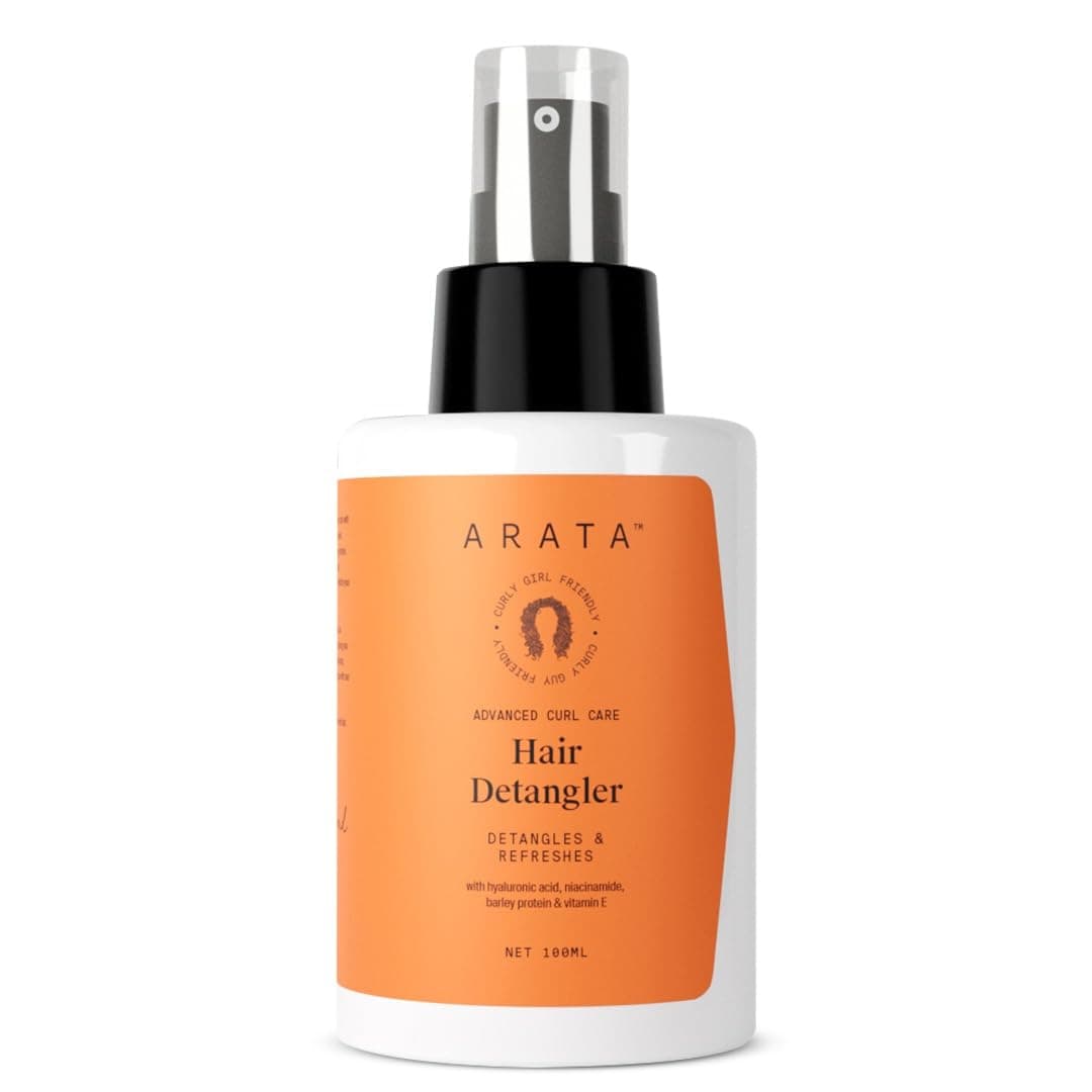 Hair Detangler for Frizzy, Wavy, Curly, Coily hair | Detangles Knots Easily | Refreshes Curls | Adds Shine | With Hyaluronic Acid, Niacinamide, Barley Protein & Vit E | Toxin Free | 100ml x 1