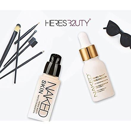 Brand HERES B2UTY 24K GOLD INFUSED BEAUTY OIL Plus Base Liquid Foundation, More Moisturiser, Long Lasting Whitening Waterproof (24K GOLD INFUSED Oil + LIGHT 1)
