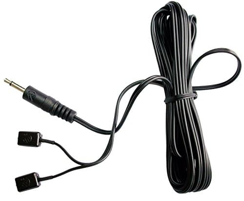 SZBJ IR Emitter Extender Cable Extension (3.2 Feet) - Dual Head 3.5mm Infrared Red Transmitter Pure Copper Wire Cord Compatible with IR Repeater Extender System Kit, Xbox One (2 IR Emitter)