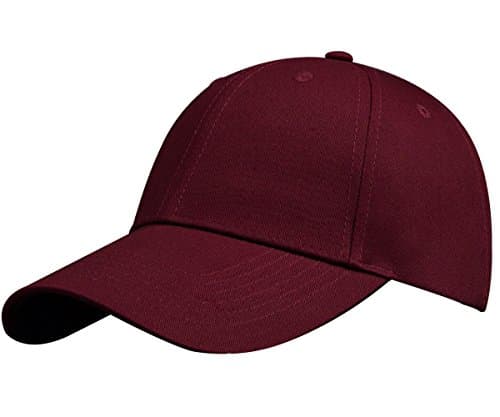 Mojing Classic Cotton Plain Baseball Cap Adjustable for Men and Women, Cool Sport Hat Snapback (red)
