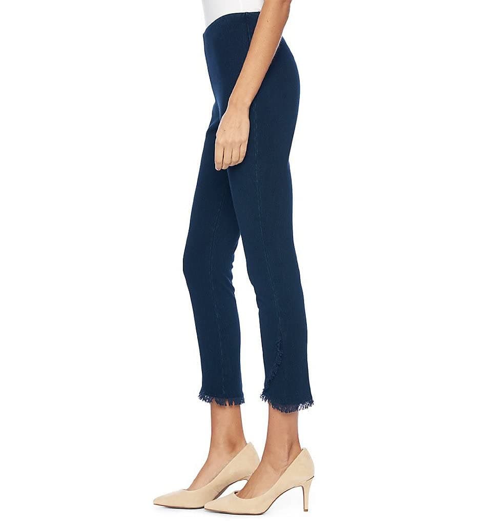 LysséWomen's Fringe Tulip Hem Denim Leggings