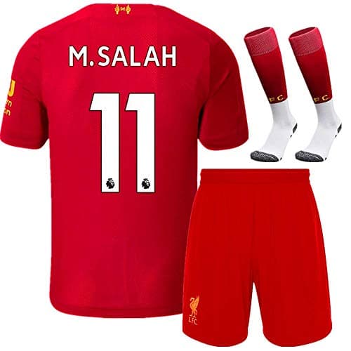 2019/2020 Season Home 11 Salah Liverpool Kids/Youth Soccer Jersey Size 20 Red