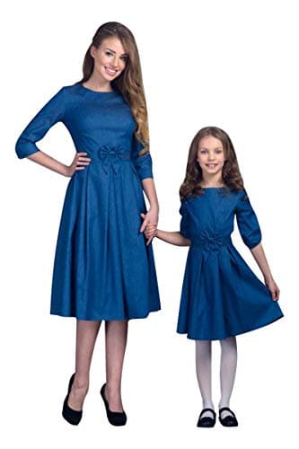 YMING Mother and Daughter Dresses Family Parent Child Outfit