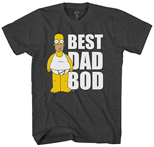 The Simpsons Homer Simpson Best Dad BOD Men's Adult Graphic Tee T-Shirt