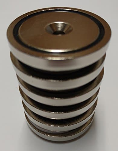 NCM 38 1.5-Inch Diameter Neodymium Magnets with Countersunk Hole (Pack of 6)