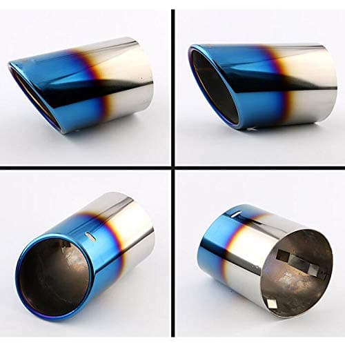 yingde 2pcs Blue Stainless Steel Exhaust Tail Rear Muffler Tip Tailpipe Trim for Mazda CX5 CX-5 2013 2014 2015 2016 2017 2018 2019 2020 2021 2022