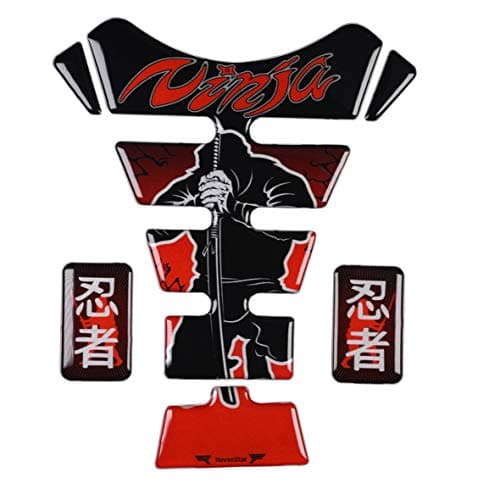Revso Star Motorcycle Sticker Accessories Reflective Gas Tank Protector Pad Tank pad for Ninja 650 ZX636 ZX600 ZX-10R ZX14 ZX1400 ZX14R ABS 1000 ZX1000 (RED)