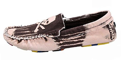 Popuus Men's Fashion Canvas Shoes Loafers Brown 9 D(M) US