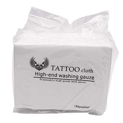 Lebeaut 50pcs Disposable Tattoo Wipe Paper Towel Tissue Body Art Permanent Makeup Tattoo Cleaning Tools Tattoo Supplies accessories