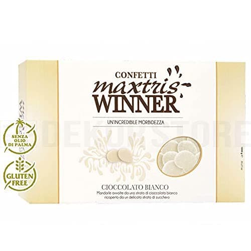 MAXTRIS | Italian Jordan Almonds | WINNER WHITE CHOCOLATE | 1 Kg. | 35,7 Oz.