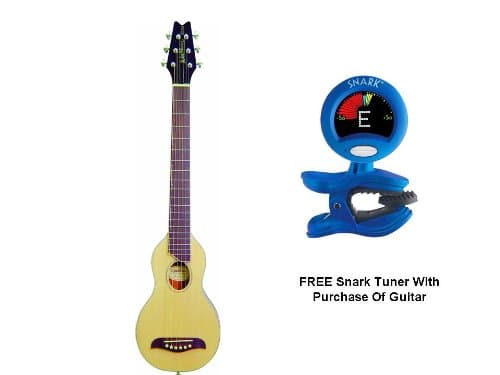 Washburn Rover Steel String Travel Acoustic Guitar (Natural)FREE SNARK TUNER