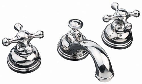 DeLanwa Vintage Stainless Steel 3–Hole Washbasin Mixer Tap, 607011