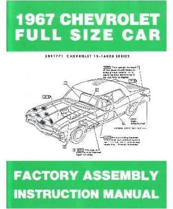 1967 Chevrolet Belaire Caprice Assembly Manual Book