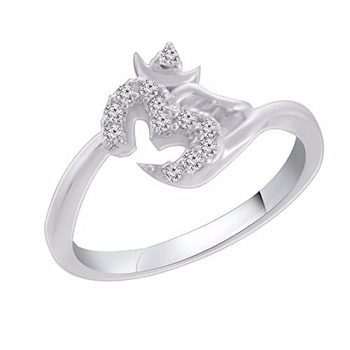 KanakJewels Rings Diamond Studded Om Word Designed Gifts for Girls and Women for Any Occasion KJRR26