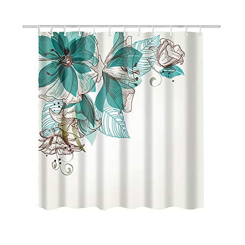 SearchI Shower Curtain Set, Univasal Bathroom Curtain, Polyester Waterproof Shower Curtain, Decorative Halloween and Christams Bath Curtain Bathroom Accessories with 12 Hooks, 72x72 in