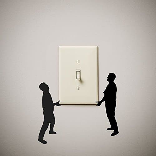 JS Artworks Guys Carrying Light Cover Cute Funny Vinyl Decal Sticker for Light Switch Our Wall outlets