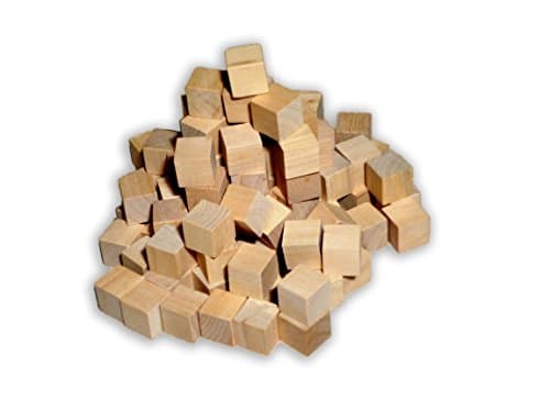 Wood Cubes - Bag of 100-5/8 Inches - Unfinished Blank Craft Cubes/Blank Dice/Toy Blocks