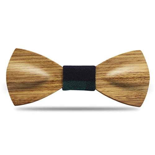 Men Bow Tie Wooden Curved Pre Tied Bowties Self Tied Bow ties Bow Ties Pre-tied Adjustable Ties for Men