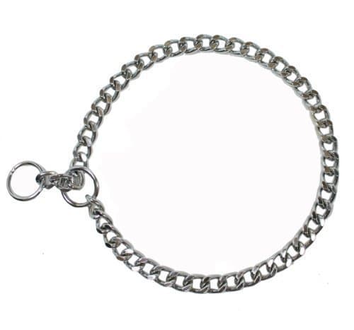 Dog Choke Chain Silver Steel Heavy 20"