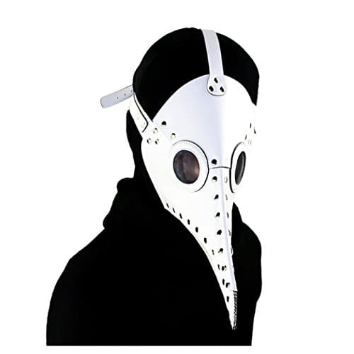 HIBIRETRO Steampunk Plague Doctor Bird Beak Mask, Medieval Bubonic Plague DR Halloween Costume Masquerade Masks