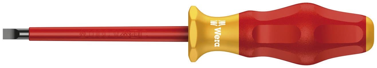 Wera 1160 i VDE Kraftform Comfort Slotted Screwdriver, 1.2 x 8 x 175 mm, 05031589001
