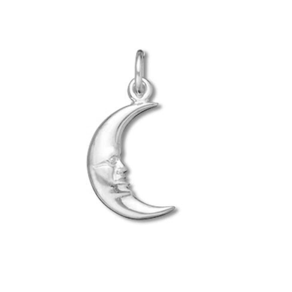 CharmCountrySterling Silver Crescent Moon Face Charm Item #13993