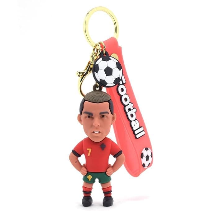 Beavenue Exclusive Cristiano Ronaldo 3D Keychain - Official Manchester Edition For Football Fan Enthusiasts