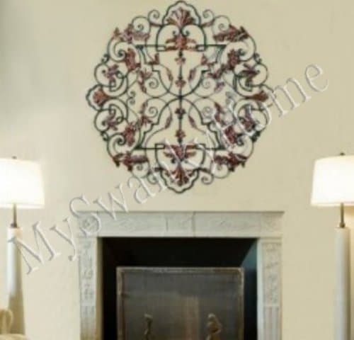 Lavish 50" Old World Iron Gold Wall Art Indoor Outdoor