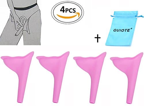Quiote Female Urination Device Travel Camping Urinal for Women, Reusable Outdoor Standing Pee Portable Urinal Tool with Storage Bag