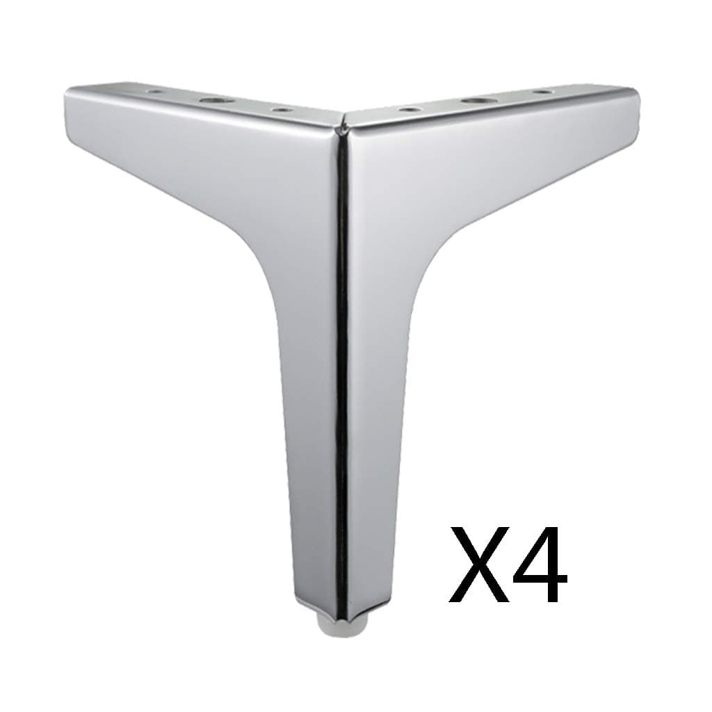 KKYY Furniture Legs-Height Straight Metal Chrome Sofa Legs Replacement Parts, Suitable for Sofa Legs, Footstools, Chairs,Set of 4