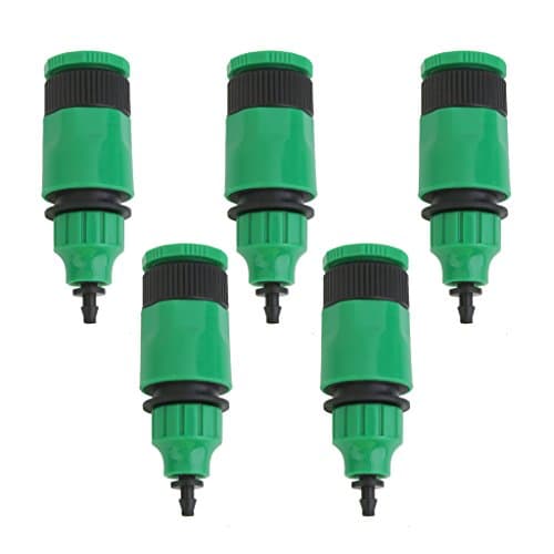 5pcs Irrigation Water Tubing Adapters for Drip Tubing Capillary Hose irrigation System Controllers ,Garden Water Hose Pipe Joint Pacifier Shape Quick Connectors