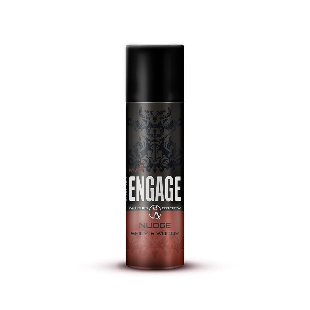Nudge Deodorant for Men, Spicy and Woody, Skin Friendly Deo, 220ml Body Spray