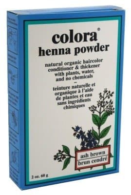 Colora Henna Powder Hair Color Ash Brown 2 Ounce (59ml) (2 Pack)