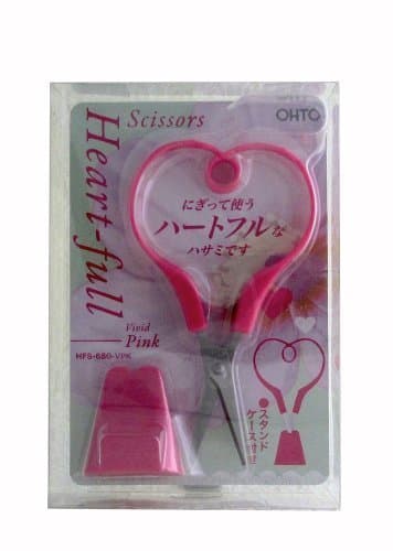 OHTO - Heart-Full Scissors - Vivid Pink W/Stand by OHTO Japan
