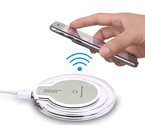 Fone-Case White Sony Xperia Z5 Premium (Pack) Universal Qi Wireless Induction Charging Pad Ultra Slim Slip-Proof Charger Qi Base and Wireless Qi Receiver Card Port Charging Adapter