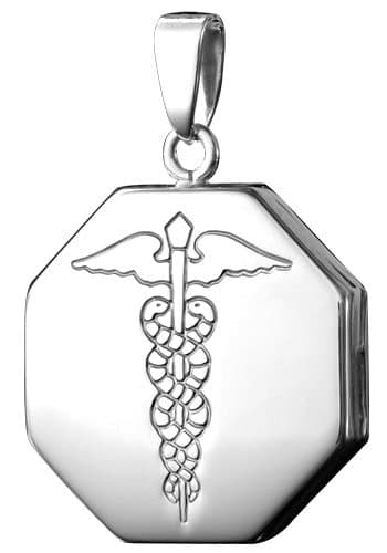 InfomedicStainless Steel Pendant - Octagon Shape (inc. Chain)