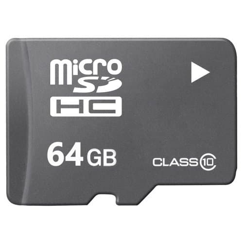 64 GB Class 10 microSD HC High Capacity Memory Card for DSLR Cameras, HD Camcorders