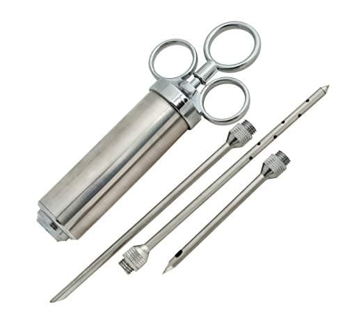 Heavy Duty Meat Injector 304 Stainless Steel - 2 Oz Seasoning Injector - Marinade Injector Syringe Includes 3 Needles