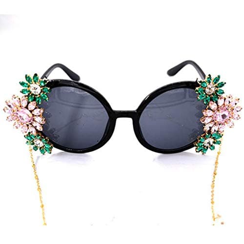 Colygamala Women's fashion retro tassel baroque pearl sunglasses beach eye glasses