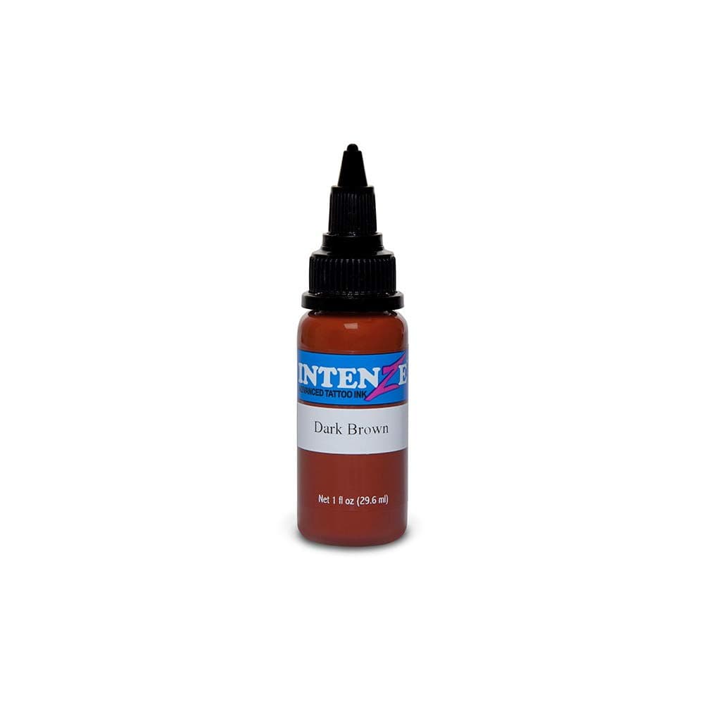 Intenze Tattoo Ink - Dark Brown - 1oz Bottle