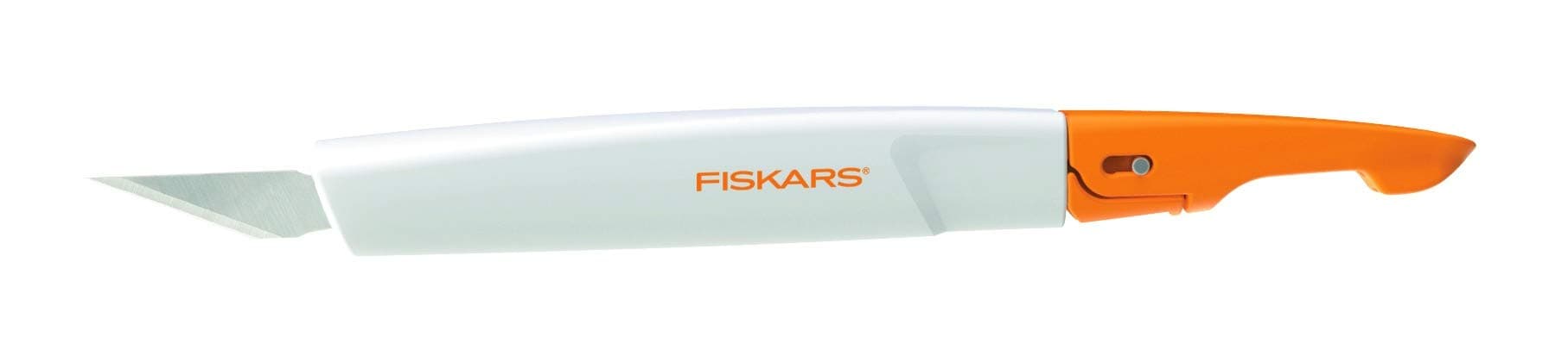 Fiskars Premium Precision Art Knife - N°11 Blade, Precision Handicraft Knife/Blade, Total length: 15.5 cm, Incl. 1 Blade No. 11, Steel/Plastic, White/Orange, Premium, 1024386