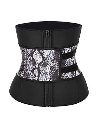 Waist Trainer Latex Women Hot Sweat Corset Steel Boned Body Shaper Girdle Black